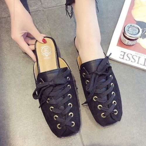 JSSC39-black Slip On Shoes Wanita Cantik Import Terbaru