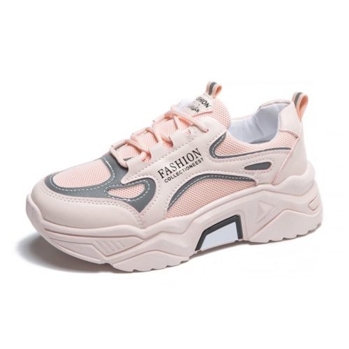 JSSD205-pink Sepatu Sneakers Wanita Cantik Import Glow