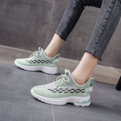 JSSH07-green Sepatu Sneakers Sport Wanita Cantik Import