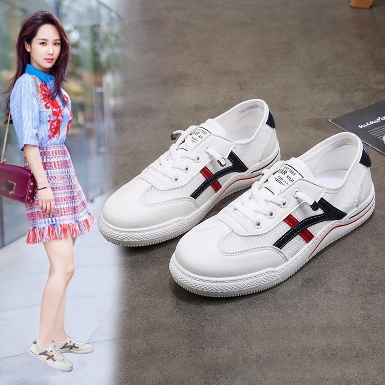 JSSM20-red Sepatu Sneakers Wanita Cantik Import Terbaru