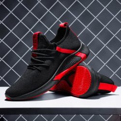 JSSTL2-blackred Sepatu Sneakers Sport dan Casual Pria Import