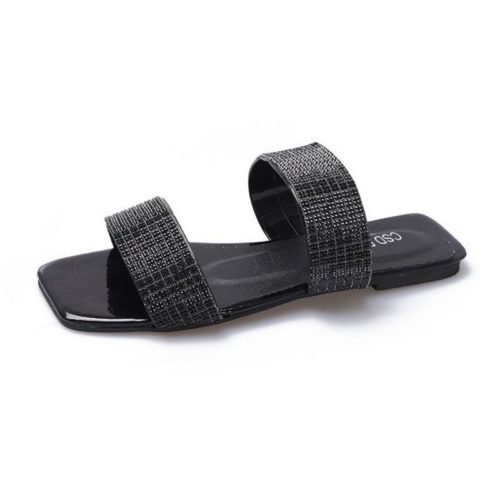 JSSW66-black Sandal Fashion Modis Wanita Cantik Terbaru