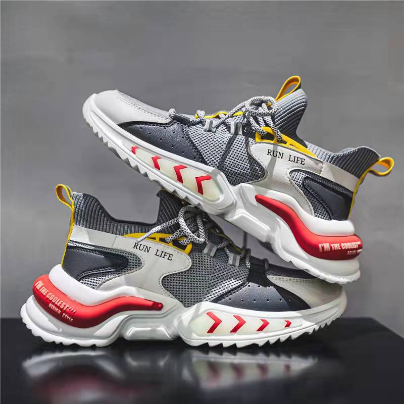 JSSZ011-gray Sepatu Sneakers Olah Raga Pria Modis Import