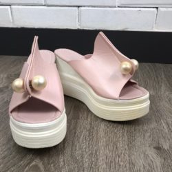 JSWC35-pink Sandal Wedges Wanita Cantik Import (Noda)