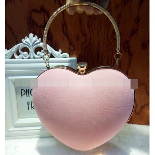 JT0022-pink Tas Pesta LOVE Elegan Import