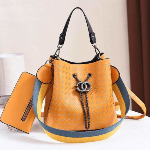 JT01692-yellow Tas Handbag Cantik 2 Talpan 2in1 Import