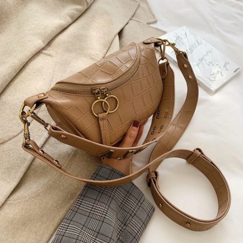 JT03410-khaki Tas Waist Bag Selempang Wanita Cantik Import