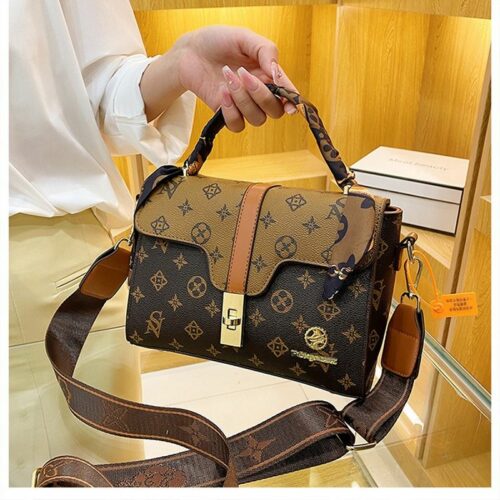 JT042-brown Tas Handbag Selempang Foxjazz Import Wanita Cantik (Ada Sertifikat)