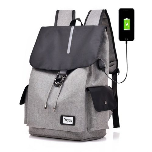 JT0604-gray Tas Ransel Fashion Pria Bisa Muat Laptop