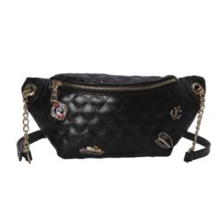 JT06144-black Waist Bag Fashion Wanita Terbaru Import