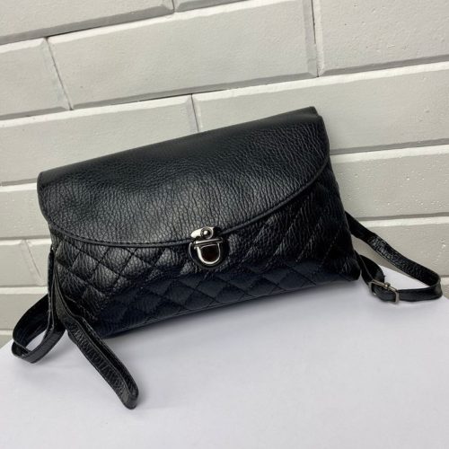 JT12019B-black Clutch Bag Elegan Wanita Tali Selempang
