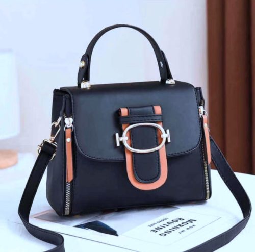 JT12023-black Tas Handbag Selempang Wanita Cantik Elegan