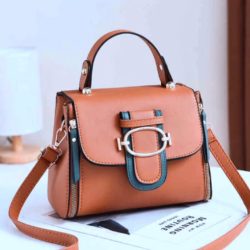 JT12023-brown Tas Handbag Selempang Wanita Cantik Elegan