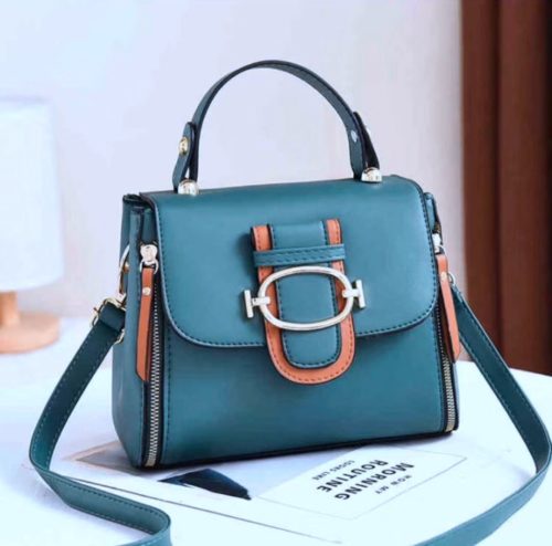 JT12023-green Tas Handbag Selempang Wanita Cantik Elegan