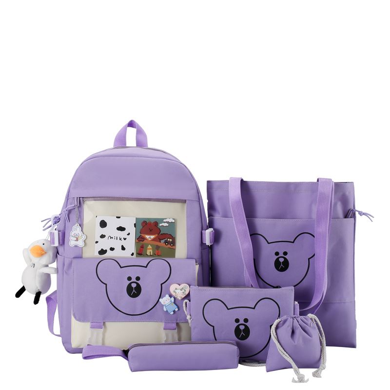 JT12471 (5IN1) IDR.175.000 MATERIAL CANVAS SIZE L28XH42XW13CM WEIGHT 750GR COLOR PURPLE