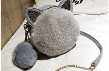 JT1360 IDR.159.000 MATERIAL PU+PLUSH SIZE L18XH18XW7CM WEIGHT 450GR COLOR GRAY