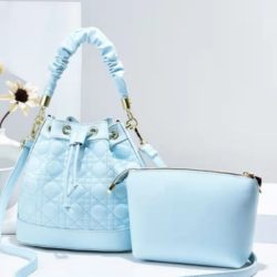 JT1519-lightblue Tas Handbag Selempang 2in1 Import Wanita Elegan