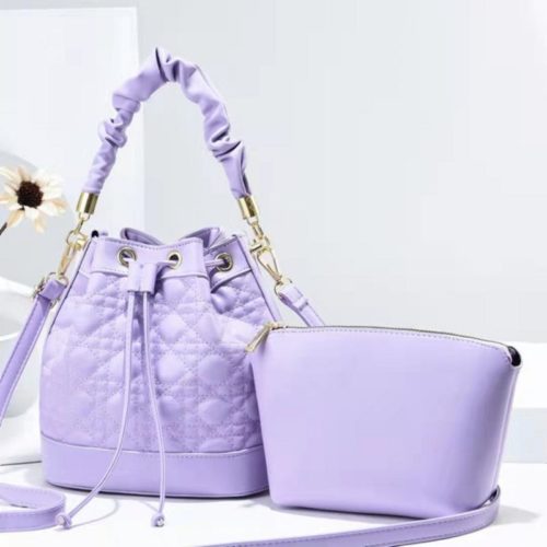 JT1519-purple Tas Handbag Selempang 2in1 Import Wanita Elegan