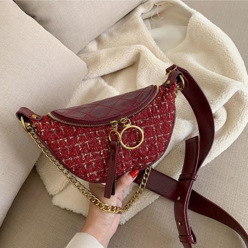 JT15846-red Tas Waist Bag Fashion Wanita Elegan Import