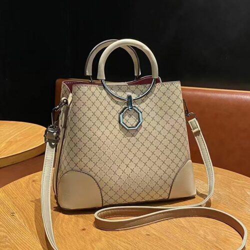JT188882-beige Tas Handbag Selempang Wanita Elegan Import Terbaru