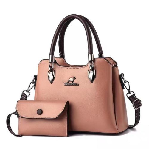 JT18932-pink Tas Handbag Selempang 2in1 Wanita Elegan Import