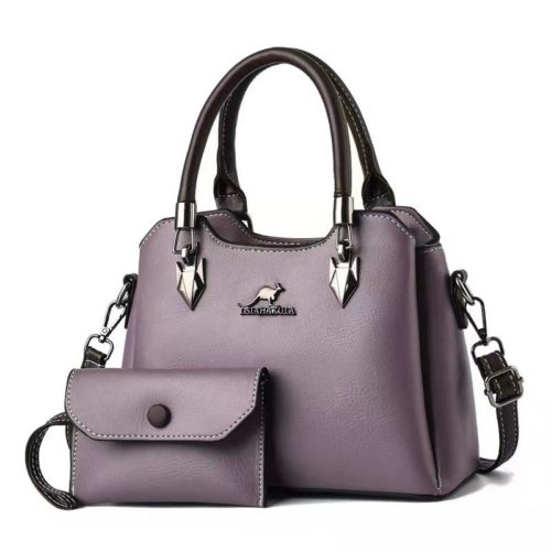 JT18932-purple Tas Handbag Selempang 2in1 Wanita Elegan Import