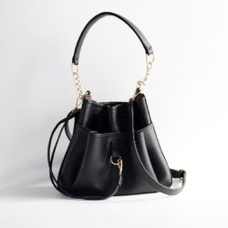 JT1900-black Tas Handbag Serut Selempang Wanita Cantik Import