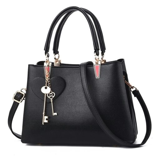 JT19131-black Tas Handbag Pesta Cantik Gantungan Double Key
