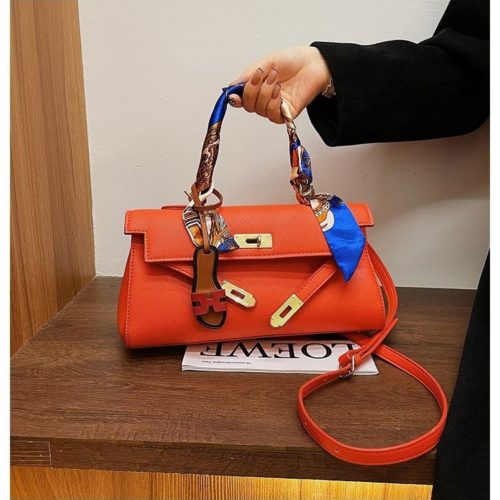 JT2047-orange Tas Handbag Selempang Wanita Elegan Import Terbaru