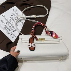 JT2047-white Tas Handbag Selempang Wanita Elegan Import Terbaru