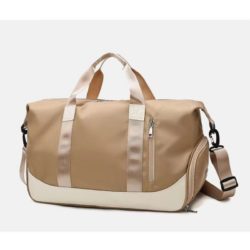 JT27646-khaki Tas Duffel Olah Raga Wanita Cantik Import