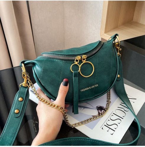 JT30337-green Waist Bag Import Elegan Wanita Cantik