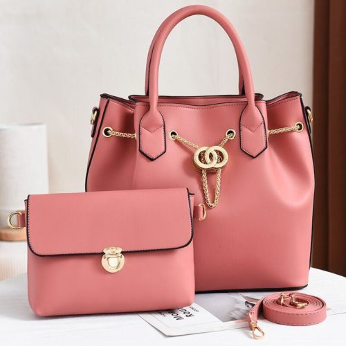 JT3186-pink Tas Handbag Wanita 2in1 Import Terbaru