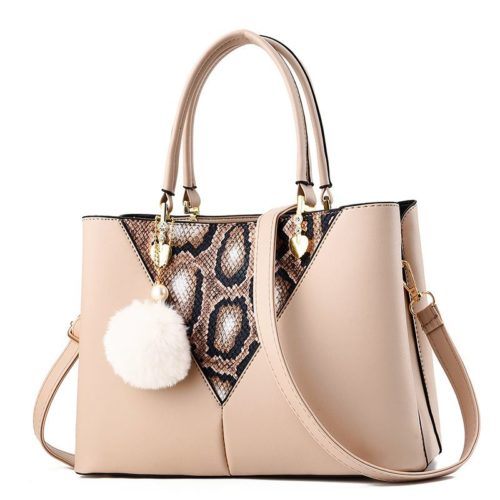JT5183-khaki Tas Handbag Pom Pom Elegan Import Terbaru