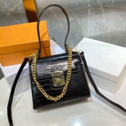 JT56833-black Tas Handbag Tali Selempang Rantai Wanita Elegan