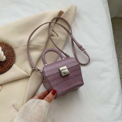 JT62153-purple Tas Selempang Kosmetik Wanita Cantik (Ada Cermin)