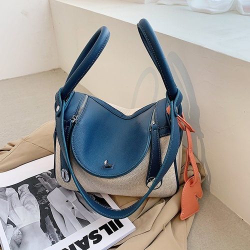 JT622-blue Tas Handbag Wanita Cantik Import Modis Terbaru