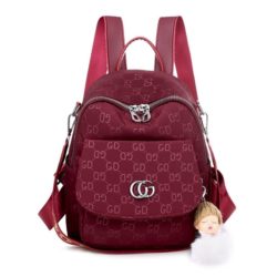 JT7156-red Tas Ransel Wanita Gantungan Baby Doll Import