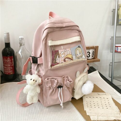 JT72548-pink Tas Ransel Boneka Wanita Cantik Import Terbaru