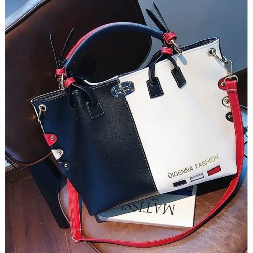 JT7528-blackwhite Tas Handbag Wanita Cantik Elegan Import