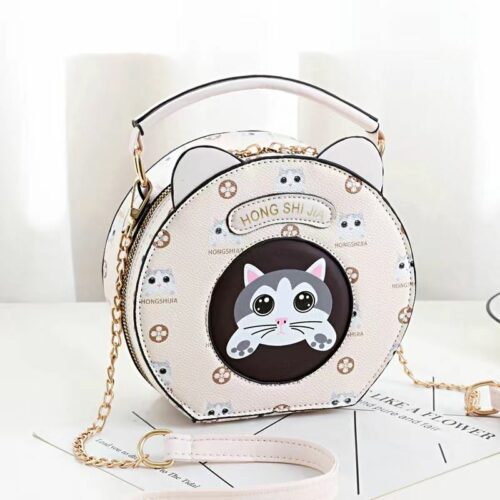 JT8031-beige Tas Handbag Meow Fashion Wanita Cantik Import
