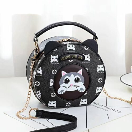JT8031-black Tas Handbag Meow Fashion Wanita Cantik Import