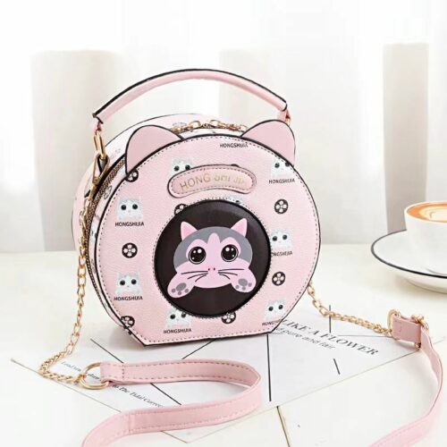 JT8031-pink Tas Handbag Meow Fashion Wanita Cantik Import