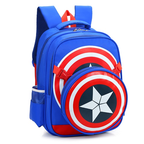 JT8315-blue Tas Ransel Anak Captain America Import