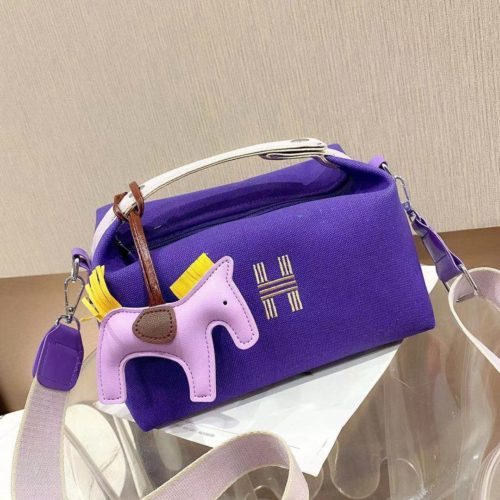 JT8344-purple Doctor Bag Wanita Fashion Elegan Gantungan Pony