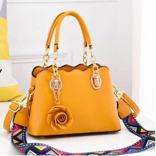JT886-yellow Tas Handbag Wanita Elegan Gantungan Rose (2 Tali Panjang)