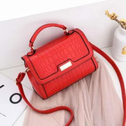 JT8861-red Tas Handbag Selempang Croco Fashion Wanita Import