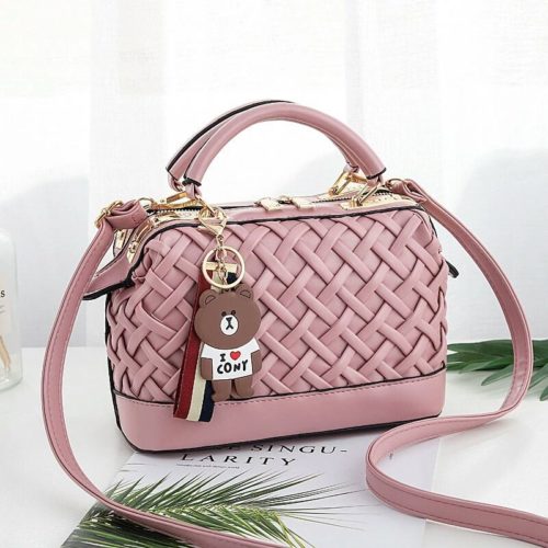 JT8872-pink Doctor Bag Fashion Import Wanita Elegan