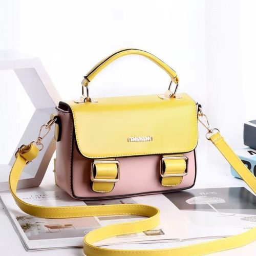 JT9021-pinkyellow Tas Handbag Cantik Modis Import Terbaru