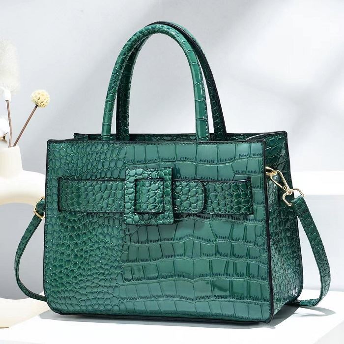 JT90361-green Tas Handbag Selempang Croco Wanita Cantik Import
